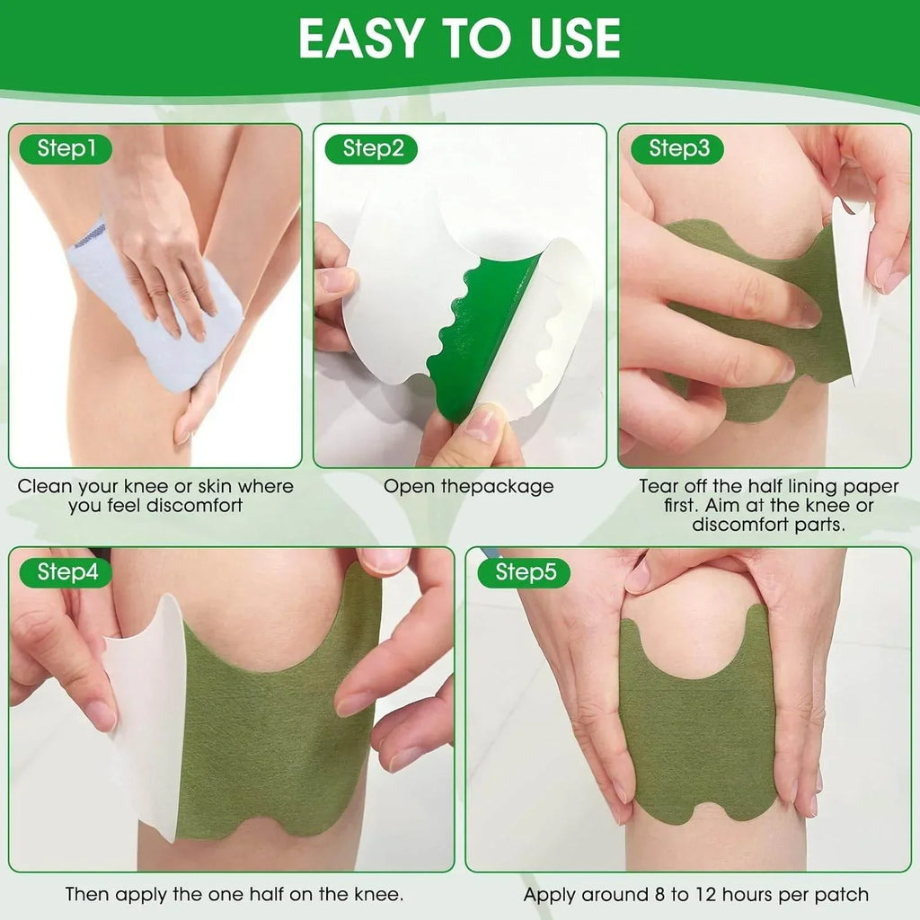 Herbal Knee Plaster Sticker Wormwood Extract Joint Ache Pain Relieving Pack Of (10) BUY 1 GET 1 FREE